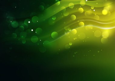 Yeşil Sarı Pürüzsüz Arkaplan Vektör Çizim Tasarımı