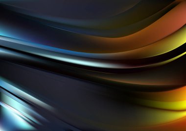 Mavi Sarı Dinamik Arkaplan Vektör İllüstrasyon Tasarımı