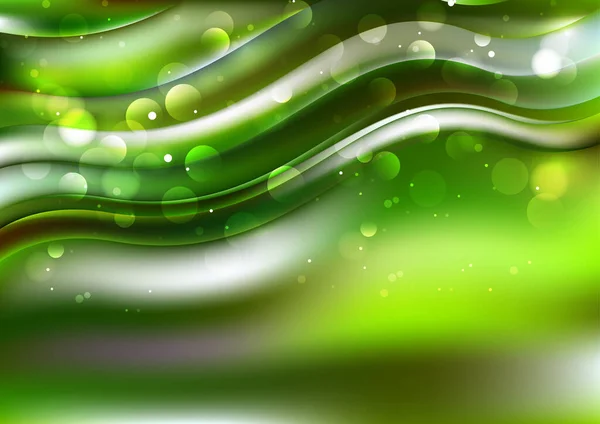 緑の葉のデジタル背景ベクトルイラストデザイン — ストックベクタ