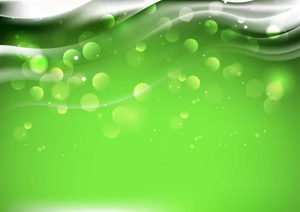 Green Leaf Fractal Background Vector Illustration Design — Stock Vector