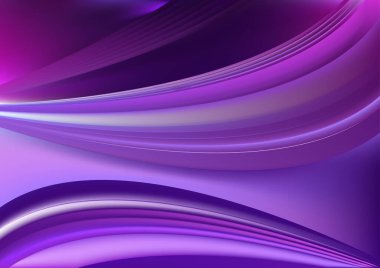 Mor Fraktal Arkaplan Vektör İllüstrasyon Tasarımı