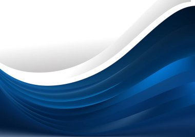 Mavi Dalga Kavrama Arkaplan Vektörü İllüstrasyon Tasarımı