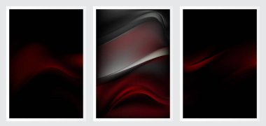 Kırmızı Çizgi Fraktal Arkaplan Vektör Çizimi Tasarımı