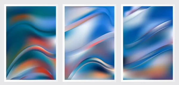 Blue Colorfulness Fractal Background Vector Illustration Design — Stock Vector