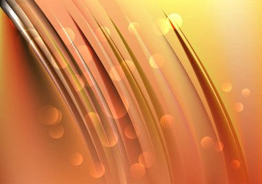 Turuncu Işık Fütüristik Arkaplan Vektör İllüstrasyon Tasarımı