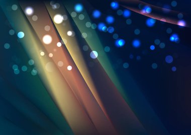 Mavi Işıklandırma Dinamik Arkaplan Vektör İllüstrasyon Tasarımı