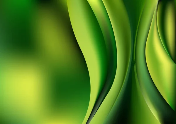 Green Close Fractal Background Vector Illustration Design — Stock Vector