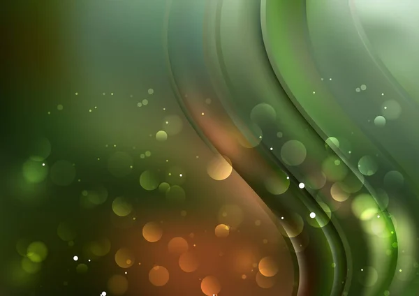 Arte Fractal Verde Fondo Creativo Vector Ilustración Diseño — Vector de stock