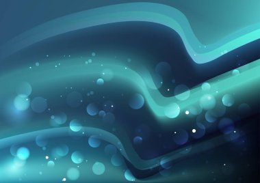 Mavi Turkuaz Element Arkaplan Vektör Çizimi Tasarımı