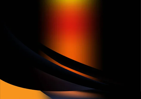 Orange Gelb Fraktaler Hintergrund Vektor Illustration Design — Stockvektor