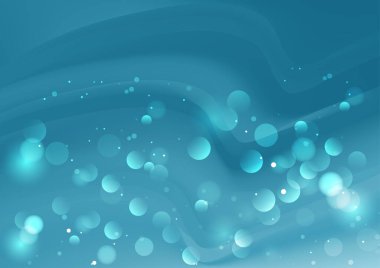 Mavi Su Sanatsal Arkaplan Vektör İllüstrasyon Tasarımı