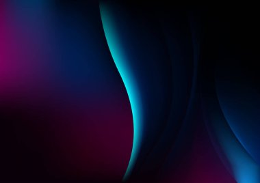 Mavi Işık Fraktal Arkaplan Vektör Çizimi Tasarımı