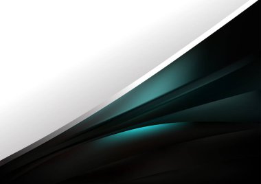 Mavi Siyah Fraktal Arkaplan Vektör Çizimi Tasarımı