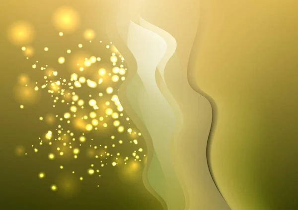 Gelbes Wasser Eleganter Hintergrund Vektor Illustration Design — Stockvektor