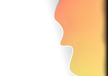 Chin Burnu Pürüzsüz Arkaplan Vektör Çizim Tasarımı