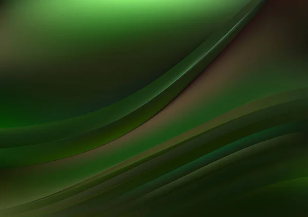 Grünes Blatt Dekorativer Hintergrund Vektor Illustration Design — Stockvektor