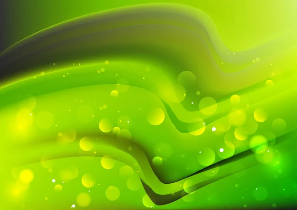 Grün Gelb Dekorativer Hintergrund Vektor Illustration Design — Stockvektor