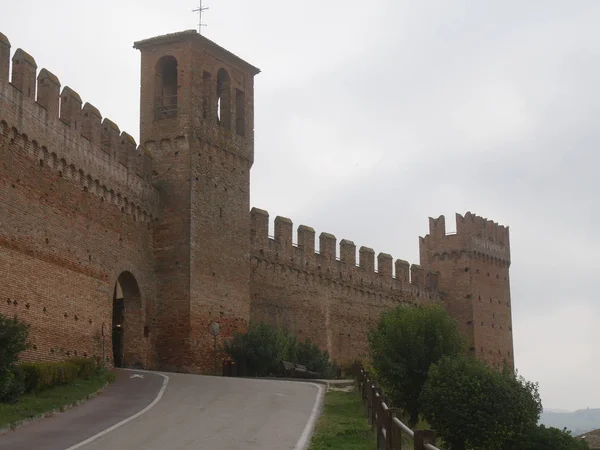 Porta Nova Puerta Las Paredes Gradara Camino Cuesta Arriba —  Fotos de Stock