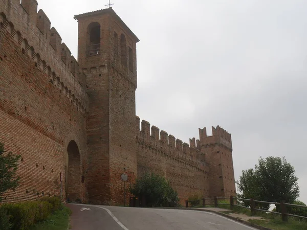 Porta Nova Brama Gradara Murów Pod Górę Drogi — Zdjęcie stockowe