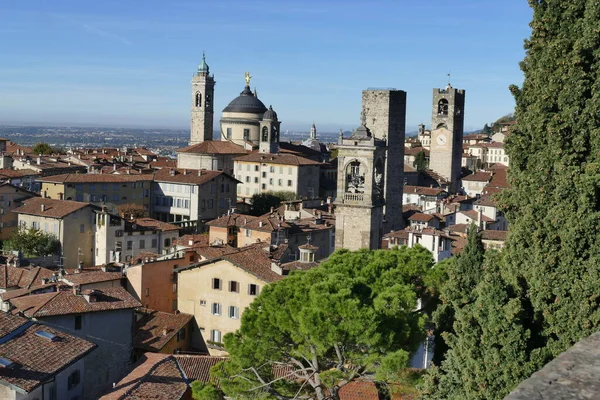 Bergamo Panorama Města Pevnosti — Stock fotografie