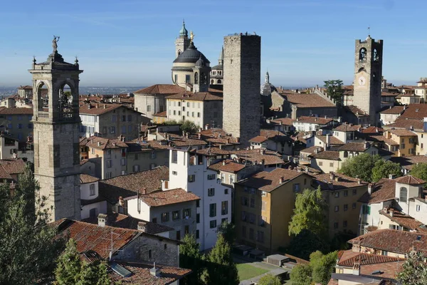 Bérgamo Panorama Ciudad Desde Fortaleza — Foto de Stock