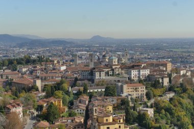 Bergamo - San Vigilio tepesinden şehrin panoraması