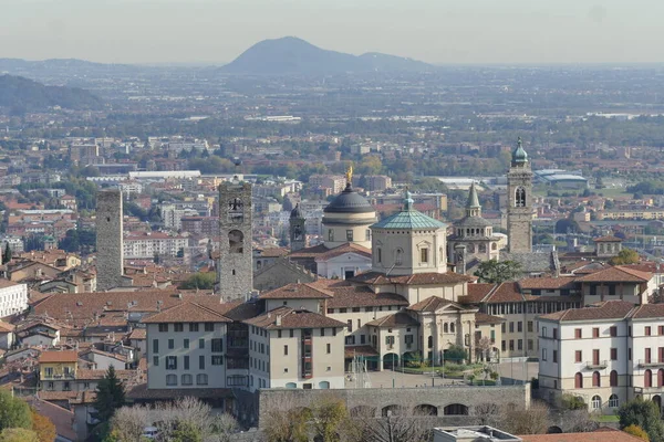 Bergamo Panorama Över Staden Från San Vigilio Kulle — Stockfoto