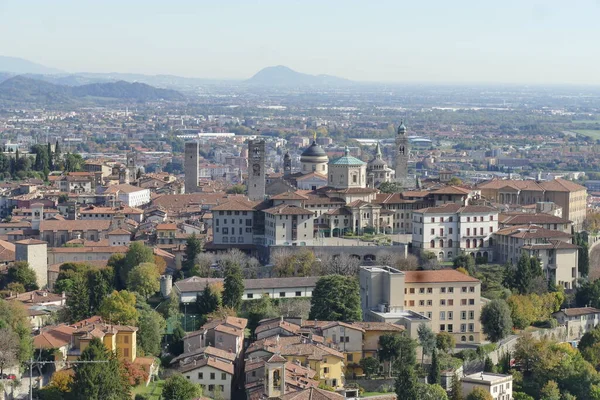 Bergamo Panorama Della Città Dalla Collina San Vigilio — Foto Stock