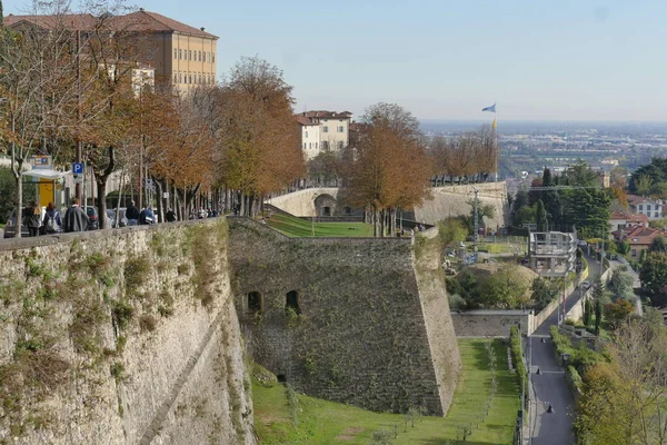 Bergamo Mauern Mit Bollwerken Rund Die Oberstadt — Stockfoto