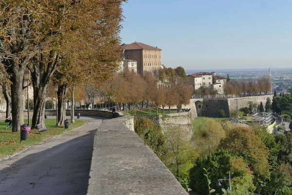 Bergamo Mauern Mit Bollwerken Rund Die Oberstadt — Stockfoto