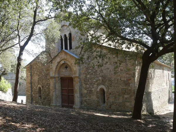 Iglesia San Nicol Medio Bosque Sestri Levante —  Fotos de Stock