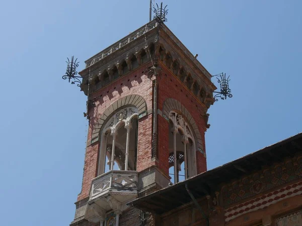 Κοντά Στον Πύργο Του Παλατιού Fascie Rossi Στο Sestri Levante — Φωτογραφία Αρχείου