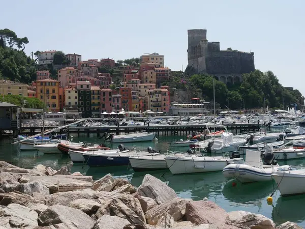 Panorama Des Malerischen Dorfes Lerici Vom Yachthafen Aus — Stockfoto