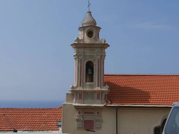 Detail Zvonice Kláštera Santa Chiara Imperii Porto Maurizio — Stock fotografie