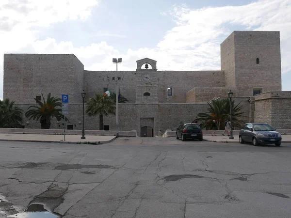 Trani Castello Svevo Trani Con Una Forma Quadrangolare Con Torri — Foto Stock