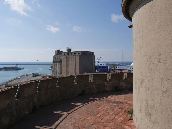 Panorama Från Fortezza Vecchia Fästning Den Gamla Hamnen Livorno — Stockfoto