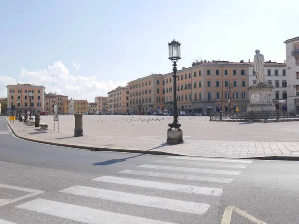 Livorno Republic Plein Een Van Grootste Meest Karakteristieke Pleinen Van — Stockfoto