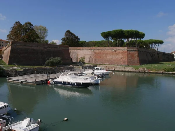Livorno Festung Fortezza Nuova Erbaut Viertel Venezia Nuova Mit Mauern — Stockfoto