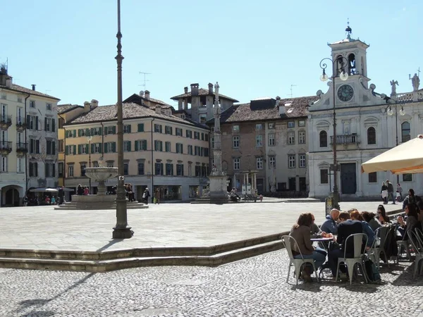 Udine Piazza Matteotti Plein Bekend Als Piazza San Giacomo Plein — Stockfoto