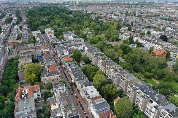 Vondelpark Amsterdam Omliggende Stad Het Einde Van Het Park Voorgrond — Stockfoto