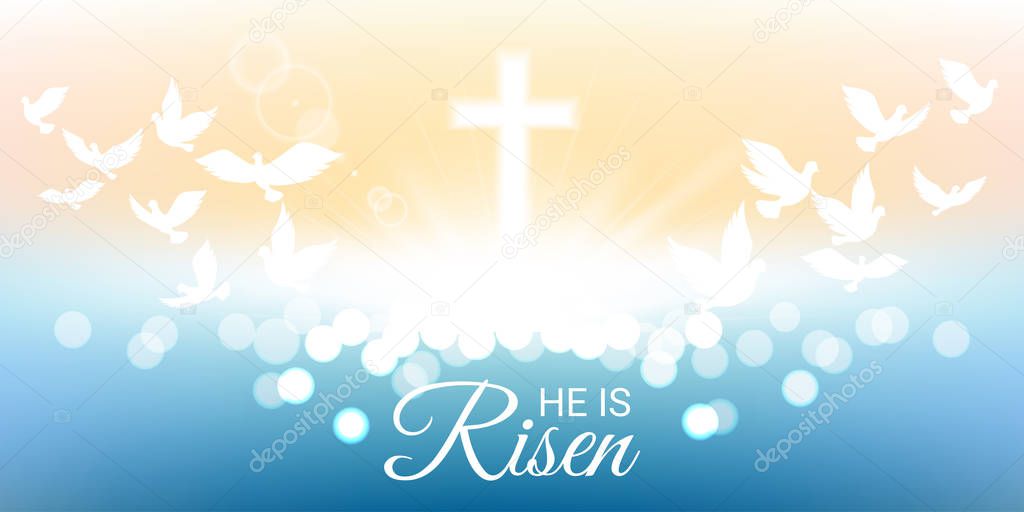 Shining and  He is risen text for Easter day