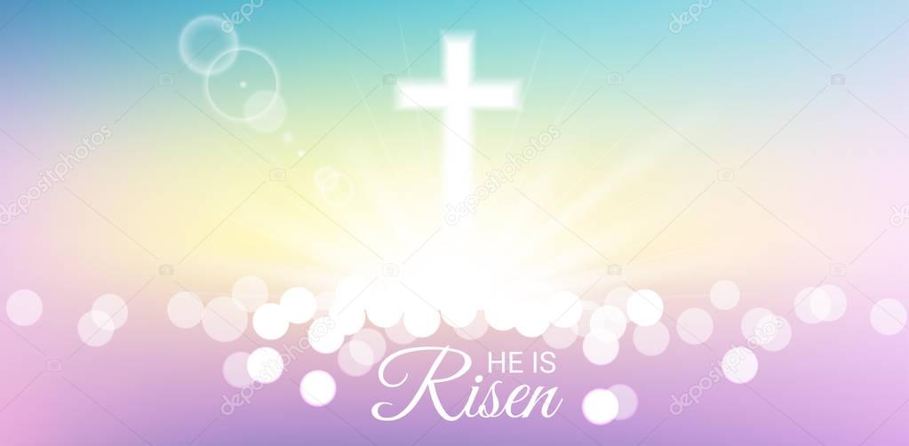 Shining with He is risen text for Easter day