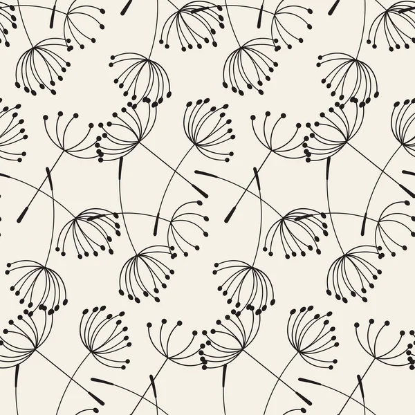 Abstract Dandelions seamless patterns