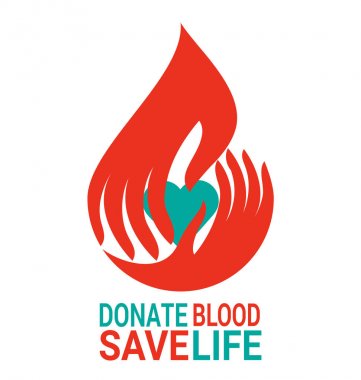 Kan el tasarım dünya kan donör günü için bırakın.