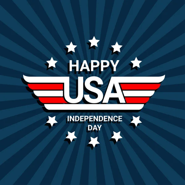 Il giorno di indipendenza felice di Stati Uniti — Vettoriale Stock
