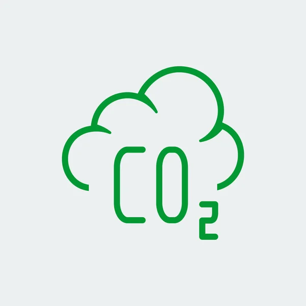 Co2 Carbon Dioxide Pollution Icon Thin Line Style — Stock Vector