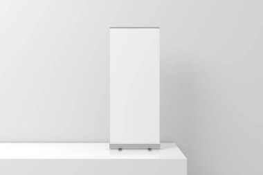 Yuvarlak Bayrak Beyaz Boş 3d Hazırlama ModeliComment