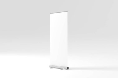 Yuvarlak Bayrak Beyaz Boş 3d Hazırlama ModeliComment