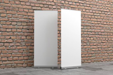 Yuvarlak Bayrak Beyaz Boş 3d Hazırlama ModeliComment