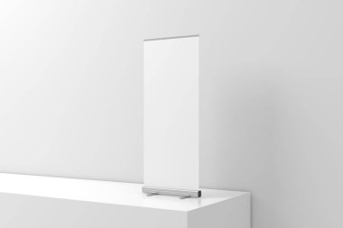 Yuvarlak Bayrak Beyaz Boş 3d Hazırlama ModeliComment